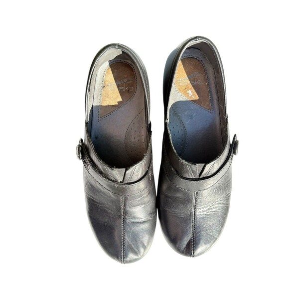 Dansko Solstice Black Leather Clogs Women’s 39 US 8.5 Slip On Comfort Shoes - Picture 5 of 10
